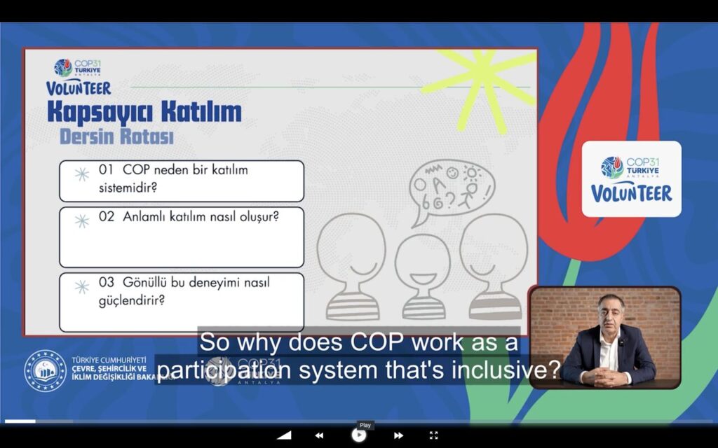 COP31 gönüllü eğitimleri tamamlandı