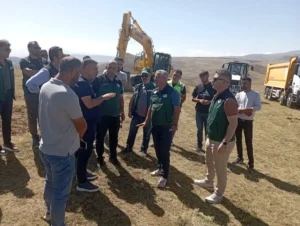DSİ 24. Bölge Müdürü Kotan, Kağızman Barajı Yeniden Yerleşim Alanında incelemelerde bulundu