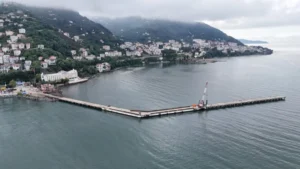 Ordu Atatürk Rıhtımı’nda çalışmalar hız kesmeden sürüyor